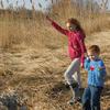 The kids love playing in the creek. 